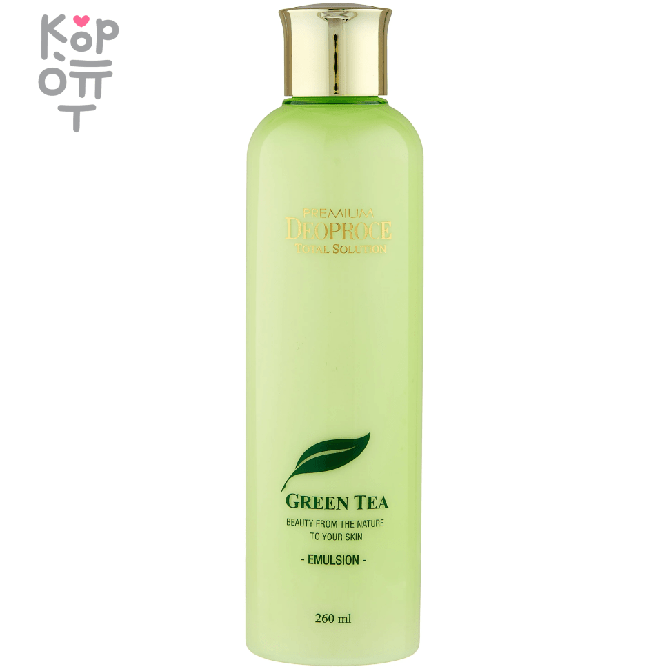 Deoproce Premium Green Tea Total Solution Emulsion - Премиальная эмульсия для лица с экстрактом Зеленого Чая 260мл., купить с доставкой на дом фото 1 — Корейские товары для всей семьи(КорОпт)