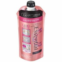KAO Essential Fluffy Shine Shampoo - Подготавливающий к термо-воздействию шампунь для поврежденных волос с ароматом цветочного букета