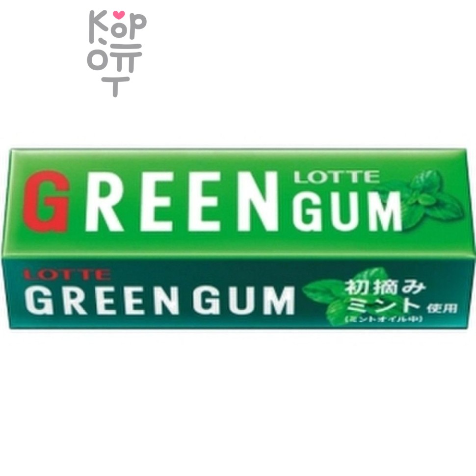 LOTTE Chewing Gum Green Gum - Жевательная резинка ГринГам 32гр., в упаковке 15 пачек