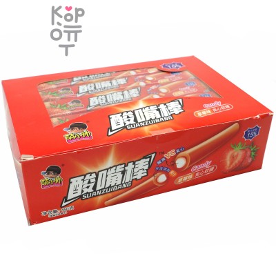 Жевательная конфета тянучка Suan Foods Yogurt Помадка со вкусом и соком Клубники