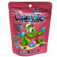 Кислая мармеладная конфета WisiChi Monster Soft Candy со вкусом Клубники, 55гр.