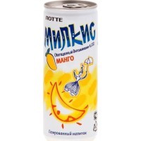 LOTTE Газированный напиток "Милкис" Манго, 250 мл
