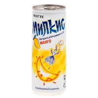 LOTTE Газированный напиток "Милкис" Манго, 250 мл
