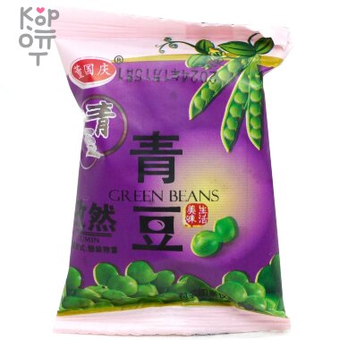 Peas Green Beans Cumin - Закуски Dong Guoqing, небольшие упаковки сушеного зеленого горошка, вкус тмина, 16гр. — Корейские товары для всей семьи(КорОпт)