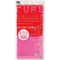OHE CURE series Мочалка для тела средней жесткости (розовая), 100 см.