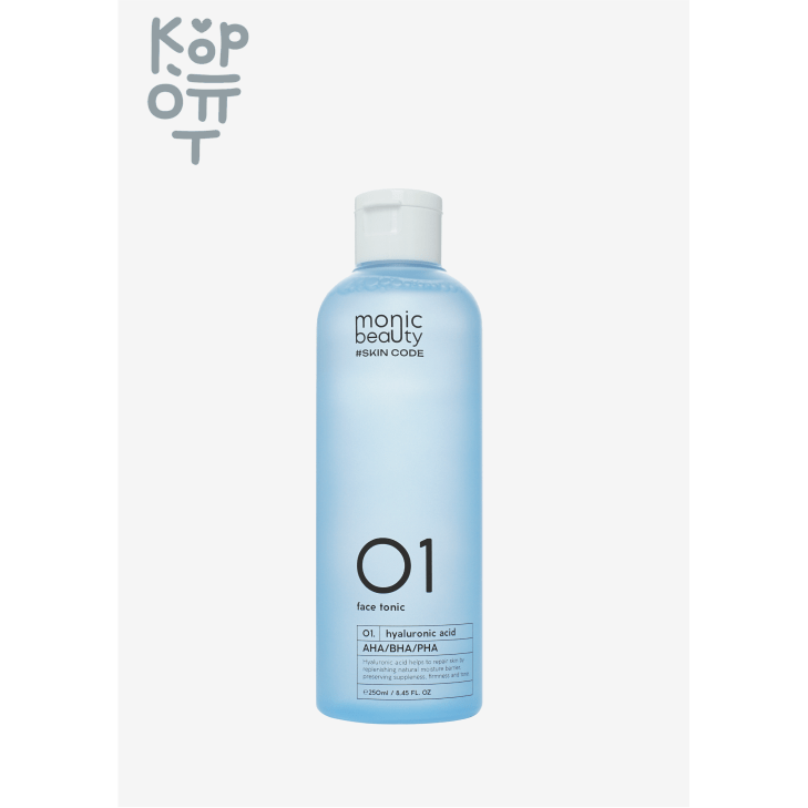 Monic Beauty Skin Code AHA/BHA/PHA Toner - Тоник для лица с AHA/BHA/PHA кислотами 250мл.