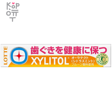 Lotte Xylitol Oratect - Резинка жевательная Цитрусовая Мята 21гр.*20шт. в блоке &mdash; Корейские товары для всей семьи(КорОпт)