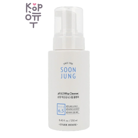 Etude Cleanser Whip pH 6.5 Soon Jung - Пенка для умывания гипоаллергенная увлажняющая, новый, 250 мл