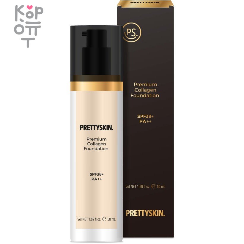 Pretty Skin Premium Collagen Foundation SPF38+/PA++ - Тональный крем с коллагеном 50 мл. фото 1 &mdash; Корейские товары для всей семьи(КорОпт)