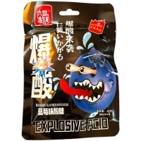 Кислая карамель Explosive Acid Sour Candy - Взрывоопасно кислый Лимон со вкусом Черники