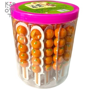 Colorful Candy BingTang - Жевательный мармелад Апельсины на палке &mdash; Корейские товары для всей семьи(КорОпт)