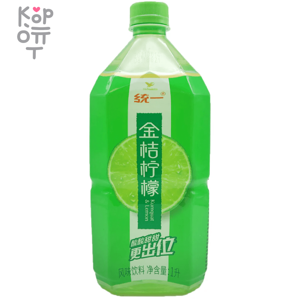 Напиток UNIF Lemon and Kumquat Tea - Зеленый чай с лимоном и кумкватом, 1л., купить с доставкой на дом фото 1 &mdash; Корейские товары для всей семьи(КорОпт)