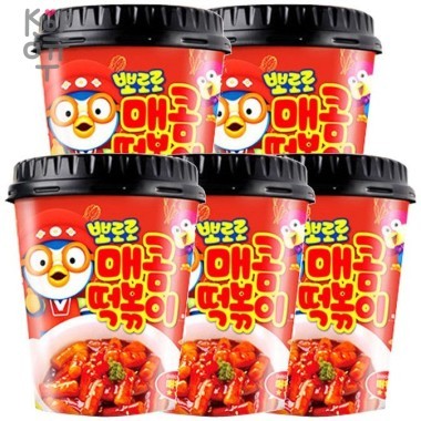 PORORO TTEOKBOKKI Spicy - Рисовые клецки Пороро Ттеокбокки с острым вкусом 120гр., 32шт. в коробке — Корейские товары для всей семьи(КорОпт)
