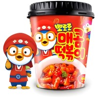 PORORO TTEOKBOKKI Spicy - Рисовые клецки Пороро Ттеокбокки с острым вкусом 120гр., 32шт. в коробке