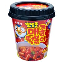 PORORO TTEOKBOKKI Spicy - Рисовые клецки Пороро Ттеокбокки с острым вкусом 120гр., 32шт. в коробке