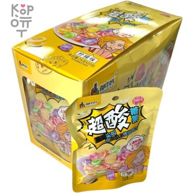 Кислая карамель Dushike Sour Candy - Хрустальное сокровище с острова Пасхи, желтое — Корейские товары для всей семьи(КорОпт)