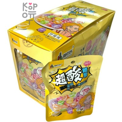 Кислая карамель Dushike Sour Candy - Хрустальное сокровище с острова Пасхи, желтое