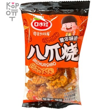 Чипсы - Вкус детства - Осьминог на гриле, пряный и перечный, оранжевый &mdash; Корейские товары для всей семьи(КорОпт)