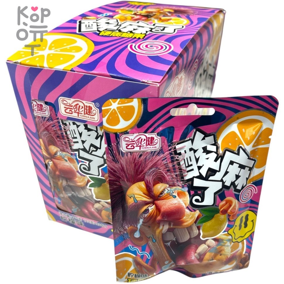 Кислая карамель UunHuaJian Acid Sour Candy - кислота со вкусом Лимона, купить с доставкой на дом фото 1 &mdash; Корейские товары для всей семьи(КорОпт)