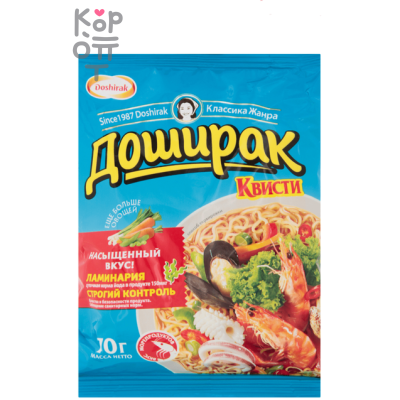 Доширак Квисти - Лапша быстрого приготовления со вкусом морепродуктов 70гр. (коробка 48шт.)