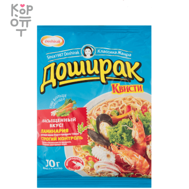 Доширак Квисти - Лапша быстрого приготовления со вкусом морепродуктов 70гр. (коробка 48шт.) &mdash; Корейские товары для всей семьи(КорОпт)
