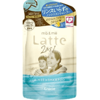 Kracie Ma&Me Latte Rinse in Shampoo - Молочный увлажняющий шампунь-ополаскиватель для волос.