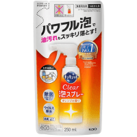 KAO CuCute Clear Foam Spray Orange - Средство для мытья посуды без губки, с ароматом Апельсина.