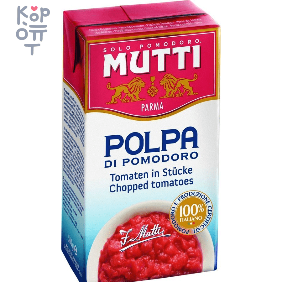 Томаты резаные кубиками в томатном соке MUTTI, 500гр., купить с доставкой на дом фото 1 &mdash; Корейские товары для всей семьи(КорОпт)
