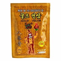 Korean Gold Insam - Пластыри с красным женьшенем, 1 упаковка (25 листов)