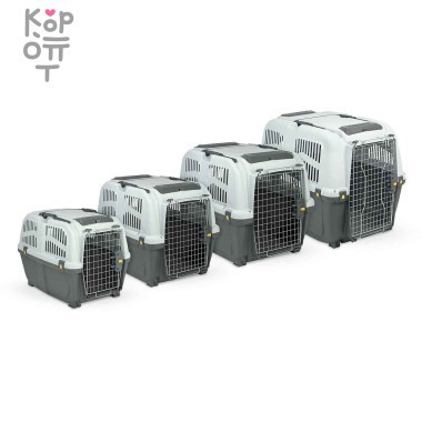 MPS переноска SKUDO 5 79х58,5х65h см с металлической дверцей с замком серая — Корейские товары для всей семьи(КорОпт)