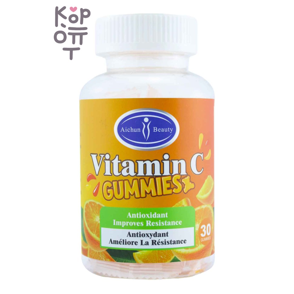 Aichun Beauty Vitamin C Gummies — Желейные конфеты со вкусом апельсина, 30 шт.