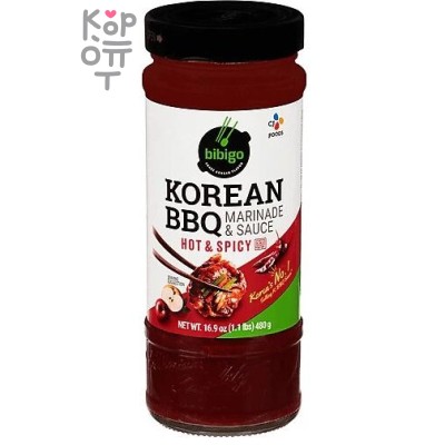 CJ Bibigo Korean BBQ Marinade and Sauce Hot and Spicy - Острый и пряный соус для Бульгоги 500гр.