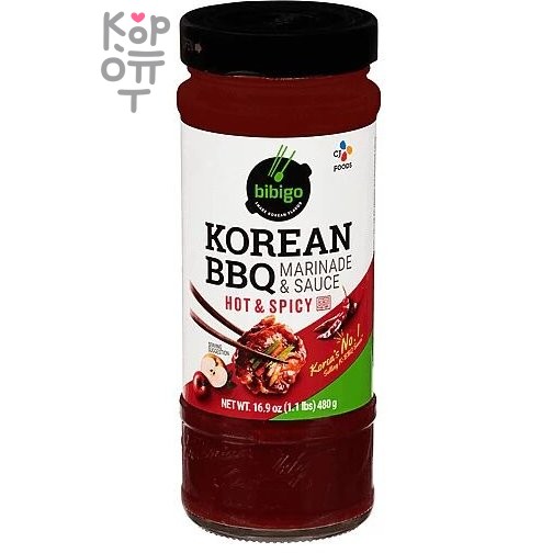 CJ Bibigo Korean BBQ Marinade and Sauce Hot and Spicy - Острый и пряный соус для Бульгоги 500гр.