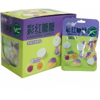 Конфета Холодок Happy Monkey Caihong Candy - Двойной фрукт Арбуз и Апельсин с витамином С