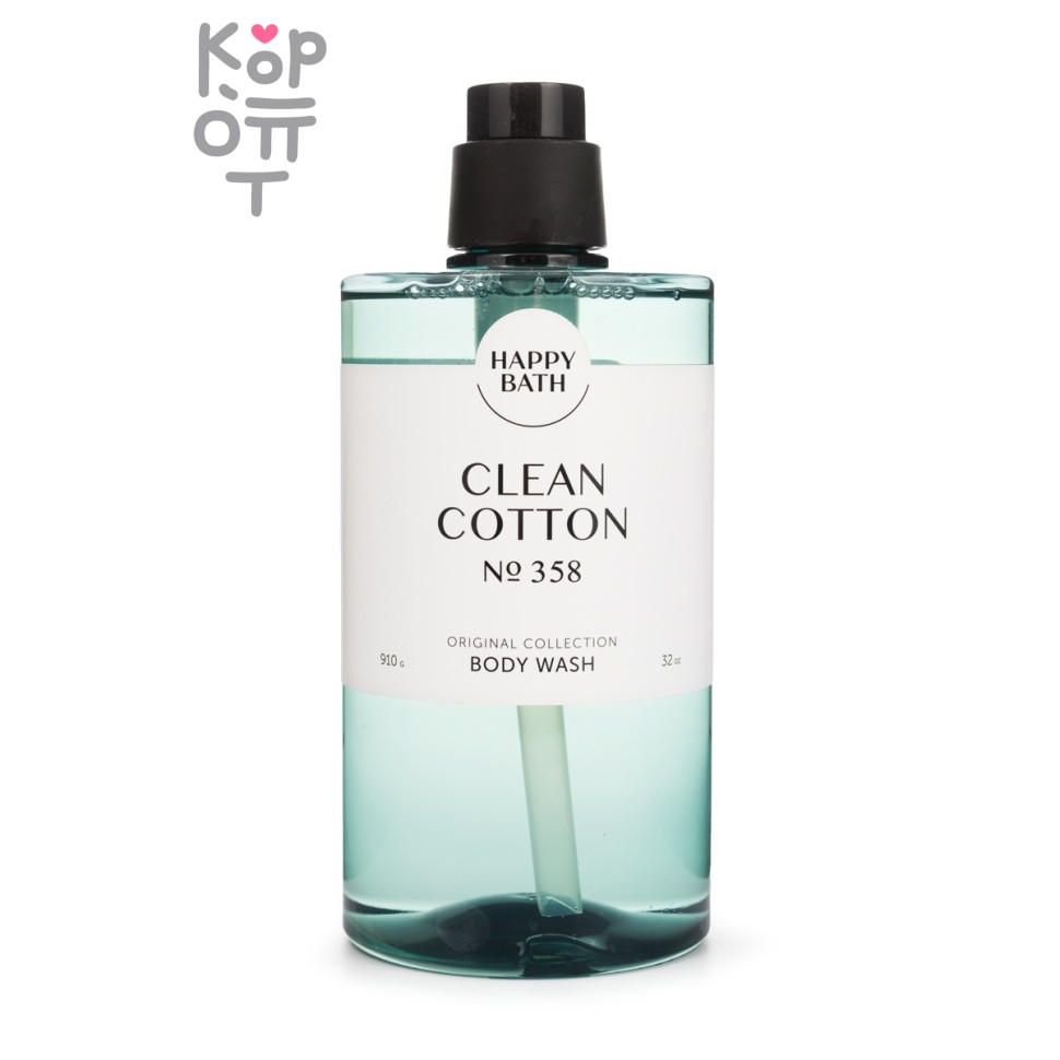 Happy Bath Flore Blooming Cotton Body Wash - Парфюмированный гель для душа с пудровым ароматом цветущего хлопка 900мл