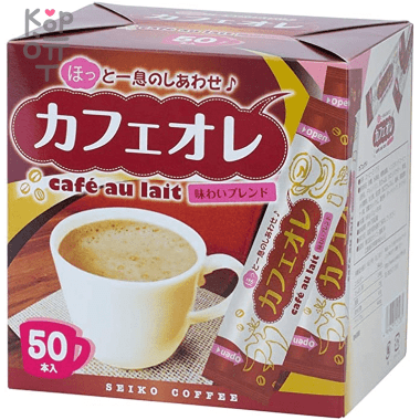 Seiko Coffee Cafe au lait - Кофе растворимый с молоком 12гр.*50шт. — Корейские товары для всей семьи(КорОпт)