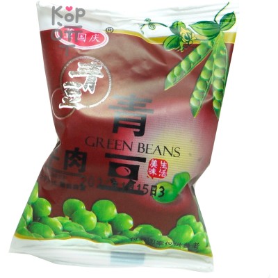Peas Green Beans Beef - Закуски Dong Guoqing, небольшие упаковки сушеного зеленого горошка, вкус говядины, 16гр.