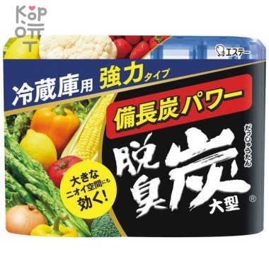 ST Dashshuutan Желеобразный дезодорант с древесным углем Бинчотан для холодильника (основная камера) 140 г. — Корейские товары для всей семьи(КорОпт)