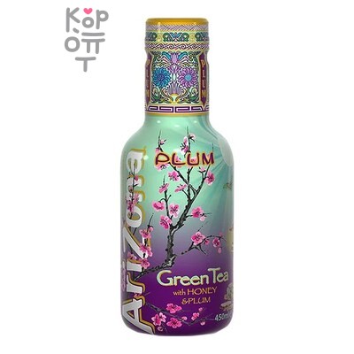 Arizona Green tea plum 450 — Напиток б/а негаз мл, 1×6, шт