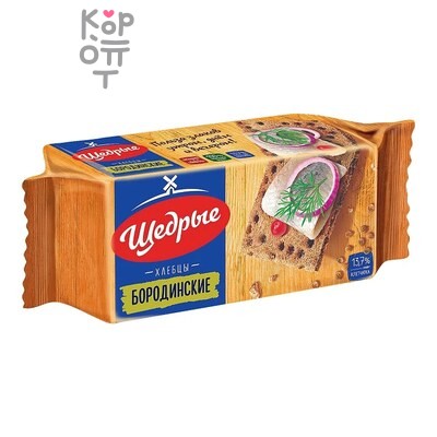 Ориент Продактс — Хлебцы бородинские "ЩЕДРЫЕ", 100 г