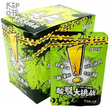 Кислая карамель &quot;Warning&quot; Кислотный взрыв со вкусом сочных фруктов — Корейские товары для всей семьи(КорОпт)