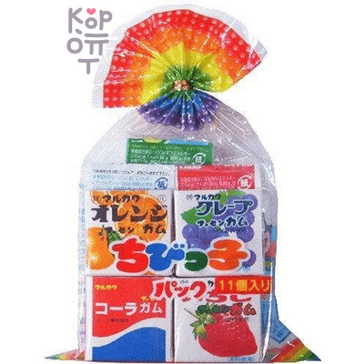 Marukawa Little child pack Fusen gum — Жевательная резинка, Маленькая детская упаковка, Ассорти из 11шт., 58,2гр.
