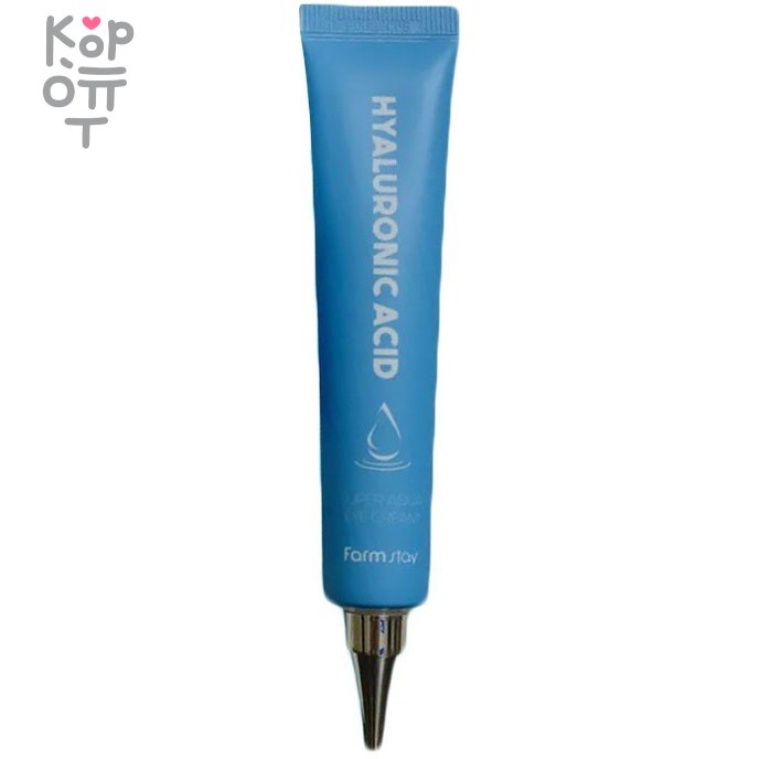 Farm Stay Hyaluronic Acid Super Aqua Eye Cream - Крем для кожи вокруг глаз с гиалуроновой кислотой 45мл. , купить с доставкой на дом фото 1 — Корейские товары для всей семьи(КорОпт)
