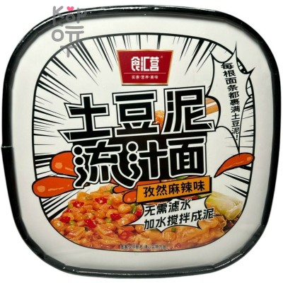 Картофельное пюре быстрого приготовления Liu Zhi с лапшой, пряный вкус тмина, 125гр.