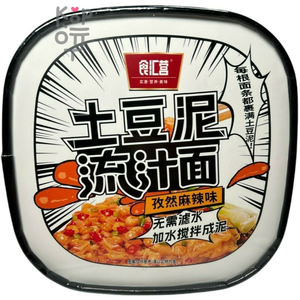 Картофельное пюре быстрого приготовления Liu Zhi с лапшой, пряный вкус тмина, 125гр.
