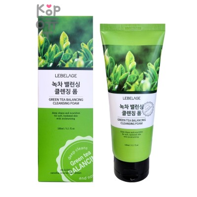Пенка, для умывания с экстрактом Зеленого чая/ GREEN TEA BALANCING CLEANSING FOAM, LEBELAGE