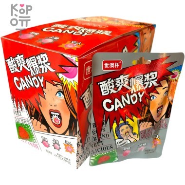 Кислая карамель Oh Boon Sour Candy - Опасная кислота со вкусом Клубники &mdash; Корейские товары для всей семьи(КорОпт)
