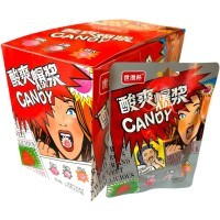 Кислая карамель Oh Boon Sour Candy - Опасная кислота со вкусом Клубники