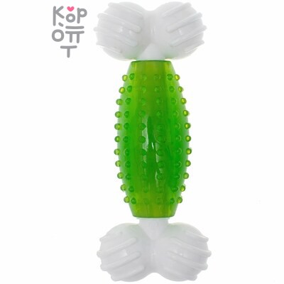 CanineClean игрушка для собак Косточка нейлон/синтетическая резина 19 см с ароматом мяты, зеленый