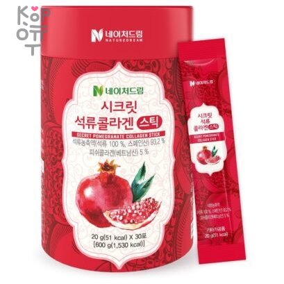 Naturedream Secret Pomegranate Collagen Stick - Коллагеновое желе с гранатом, 20гр*30шт., купить с доставкой на дом фото 1 — Корейские товары для всей семьи(КорОпт)